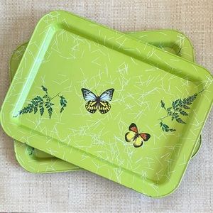 Vintage Dining Vintage Tray Set Tv Tray Lap Tray Mid Century